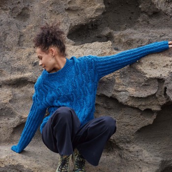 Вязаный свитер RAHEL Punto 77 PTO-077_08 из пряжи LANG YARNS Donegal Tweed+