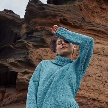 Вязаный свитер ODESSA Punto 77 PTO-077_06 из пряжи LANG YARNS Donegal Tweed+