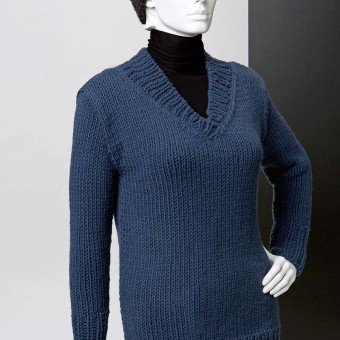 ВЯЗАНЫЙ ПУЛОВЕР С V-ОБРАЗНЫМ ВЫРЕЗОМ FAM 209 CASHMERE 209-11 LANGYARNS CASHMERE BIG