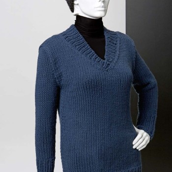 ВЯЗАНЫЙ ПУЛОВЕР С V-ОБРАЗНЫМ ВЫРЕЗОМ FAM 209 CASHMERE 209-11 LANGYARNS CASHMERE BIG