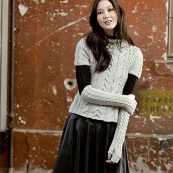 Пуловер и перчатки-митенки FAM 225 Urban 225-05_02 LANGYARNS CASHMERE CLASSIC