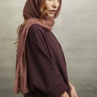 Шарф от LANGYARNS Design Studio 990-286 связанный из пряжи LANGYARNS CASHMERE DREAMS