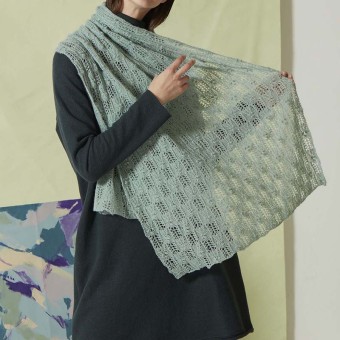 Палантин LANG YARNS Design Studio 990-285 связанный из LANGYARNS CASHMERE DREAMS