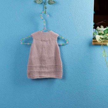 Вязаное платье для девочки FAM 221 Baby 221-29 LANG YARNS CASHMERE LACE