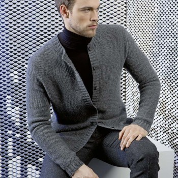 Мужской вязаный кардиган FAM 224 Collection 224-19 LANGYARNS CASHMERE LACE