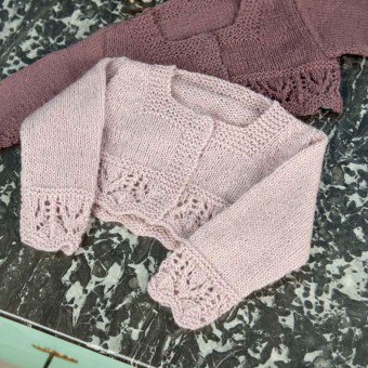 Детский вязаный кардиган FAM 221 Baby 221-28 LANGYARNS CASHMERE LACE