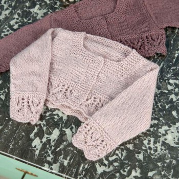 Детский вязаный кардиган FAM 221 Baby 221-28 LANGYARNS CASHMERE LACE