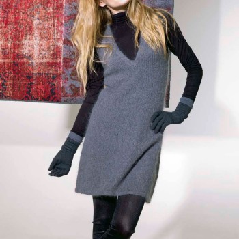 Вязаное платье FAM 183 Коллекция 183-05 LANG YARNS MOHAIR LUXE LAMÉ