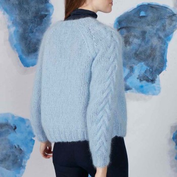 Кардиган FAM 269 Коллекция 269-34 LANGYARNS MOHAIR LUXE LAMÉ