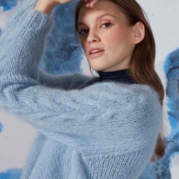 Кардиган FAM 269 Коллекция 269-34 LANGYARNS MOHAIR LUXE LAMÉ