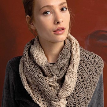 Вязаный платок Punto 40 NOBLE YARNS PTO-040_01 LANGYARNS NOBLE CASHMERE