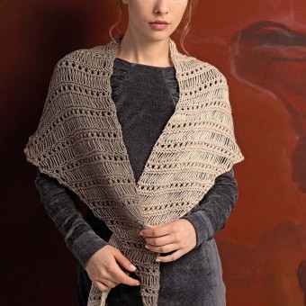Треугольный платок Punto 40 NOBLE YARNS PTO-040_01 LANGYARNS NOBLE CASHMERE