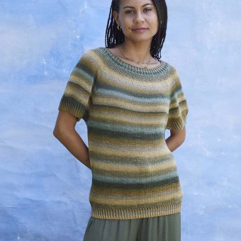 Свитер с короткими рукавами Top Down ROMINA Punto 71 SILK COLOR PTO-071_08 LANGYARNS Цвет шелка