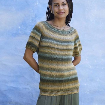 Свитер с короткими рукавами Top Down ROMINA Punto 71 SILK COLOR PTO-071_08 LANGYARNS Цвет шелка