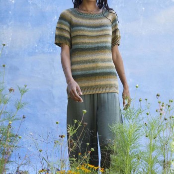 Свитер с короткими рукавами Top Down ROMINA Punto 71 SILK COLOR PTO-071_08 LANG YARNS Цвет шелка