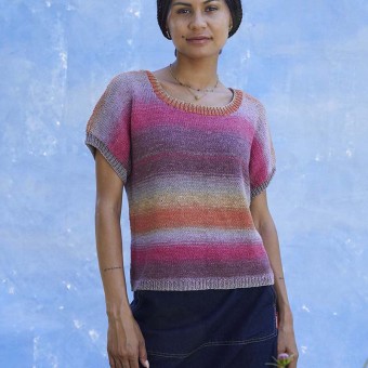 Вязаный Свитер с короткими рукавами RACHEL Punto 71 SILK COLOR PTO-071_05 LANG YARNS Цвет шелка