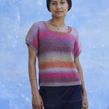 Вязаный Свитер с короткими рукавами RACHEL Punto 71 SILK COLOR PTO-071_05 LANG YARNS Цвет шелка