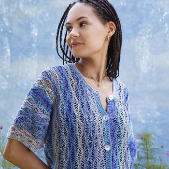 Кардиган с короткими рукавами VALERIA Punto 71 SILK COLOR PTO-071_01 LANGYARNS Цвет шелка