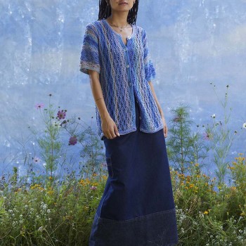 Кардиган с короткими рукавами VALERIA Punto 71 SILK COLOR PTO-071_01 LANG YARNS Цвет шелка