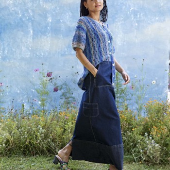 Кардиган с короткими рукавами VALERIA Punto 71 SILK COLOR PTO-071_01 LANGYARNS Цвет шелка