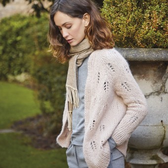 Кардиган на весну-осень? Только с Rowan Alpaca Classic Обзор пряжи