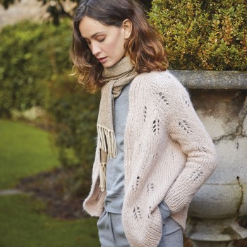 Кардиган на весну-осень? Только с Rowan Alpaca Classic Обзор пряжи