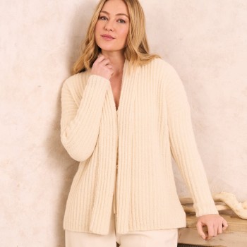 Кардиган с косами — как подчеркнуть текстуру Alpaca Classic