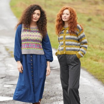 Замысловатый узор Fair Isle от Лизы Ричардсон вяжется с использованием семи оттенков войлочного твида в палитре, которая делает узор по-настоящему ярким