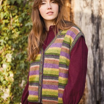Эталонная пряжа для фактурных изделий: Rowan Felted Tweed (50% шерсть, 25% альпака, 25% вискоза) прекрасно держит форму и не скатывается