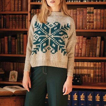 Элегантная Rowan Felted Tweed в серо-голубом, смесь мериноса и вискозы для стильных вязаных платьев