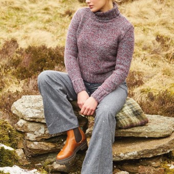Rowan Felted Tweed DK в тёплом янтарном, смесь шерсти и альпаки для стильных кардиганов