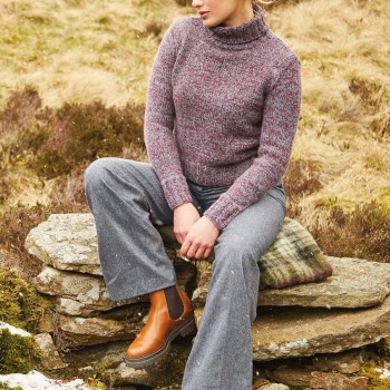 Rowan Felted Tweed DK в тёплом янтарном, смесь шерсти и альпаки для стильных кардиганов