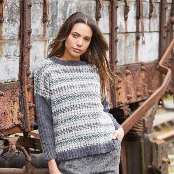 Rowan Felted Tweed DK в тёплом песочном, для жаккардовых узоров с утончённым твидовым стилем