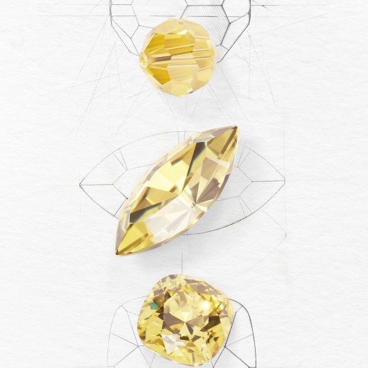Swarovski ReCreated™ темный Джонквили красивый насыщенный оттенок, который заполняет пробел между джонквили и светлым топазом