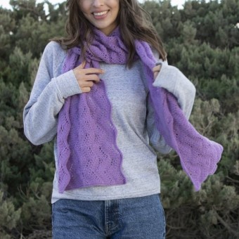 Модель 23074 Шарф Эко-кашемир цвет 09 из пряжи Austermann Eco Cashmere