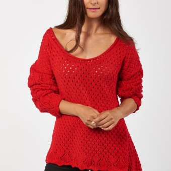 Модель 16334 Туника связаная из пряжи Austermann Merino 105 Цвет 303