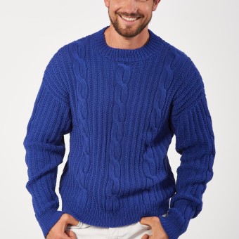 Модель 17319 мужской Пулловер связаный из пряжи Austermann Merino 105 Цвет 360