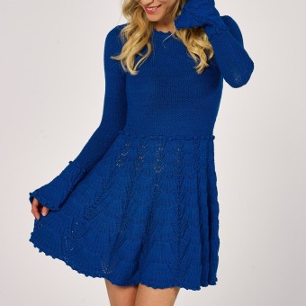 Модель 18015 Платье связаное из пряжи Austermann Merino 160 цвет 232