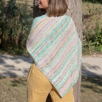 Модель 23025 вязаный платок из пряжи Austermann Playa Organic Cotton