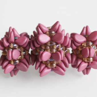 украшение из цветка Cactus Flower для серьги или кулона бесплатный мк