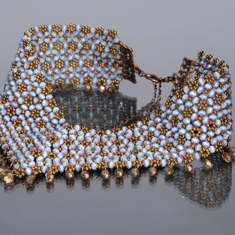 модное колье из бисера Preciosa Glistening Choker мастер-класс