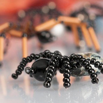 мастер-класс из бисера handmade gothic украшение своими руками — стеклянный паук из бусин для хэллоуина