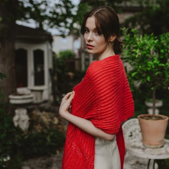 Вам понадобится пряжа Pascuali Alpaca Lace 100 % альпака цвета #26 Розовый и Pascuali Suave 100% органический хлопок цвет #74 Клубничный