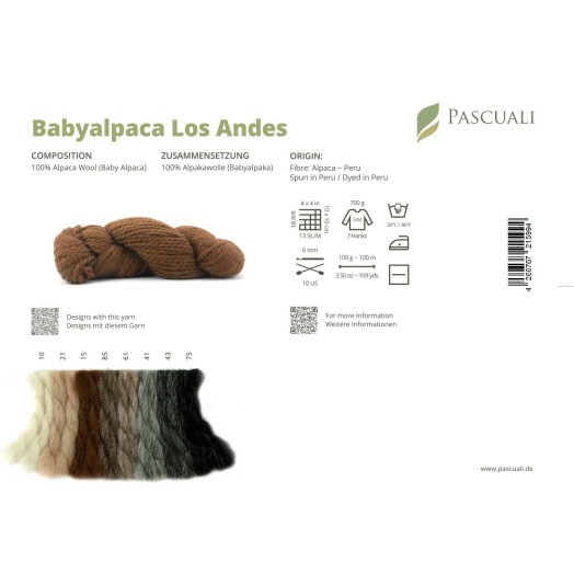 цветовая карта пряжи Pascuali Babyalpaca Los Andes
