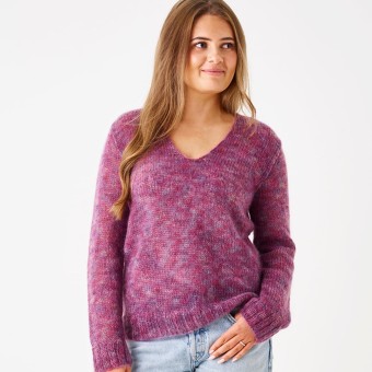 Вязаная блузка из мохера с V-образным вырезом 894736 из Permin Angel Print