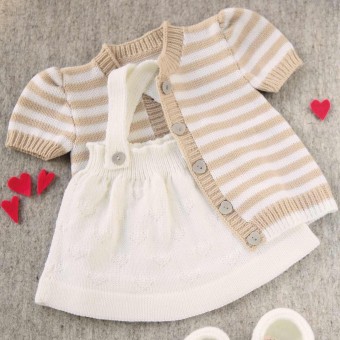 Модель 14231 Детский карди связанный вручную из пряжи Schoeller + Stahl  Baby Merino Fb. 3901, 3945