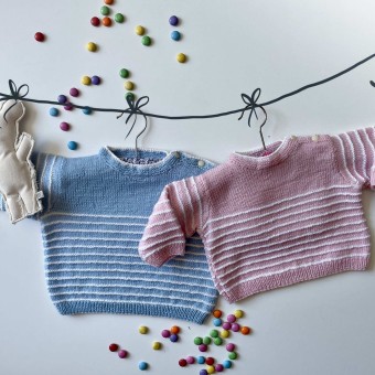детский вязаный половер модель 23039 из пряжи Schoeller + Stahl Baby Merino