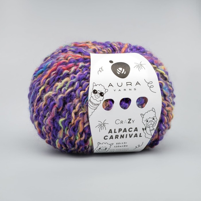Купить пряжу Aura Yarns Crazy Alpaca Carnival оттенок 12.004 Circus в Калининграде