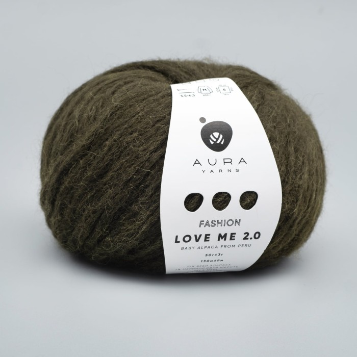 Купить пряжу Aura Yarns Fashion Love Me 2.0 оттенок 09.018 Dark Olive в Калининграде