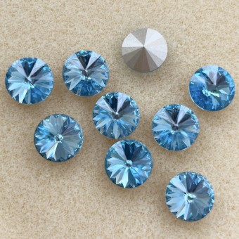 Риволи 12 мм - Aquamarine #202 (SWAROVSKI, Австрия)